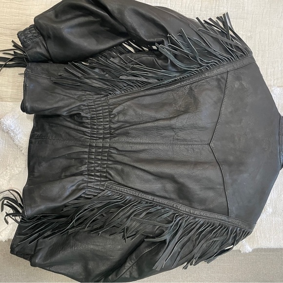 Harley-Davidson Leathers Fringe Jacket – Black – Size 38 Quilted Liner - Picture 4 of 6